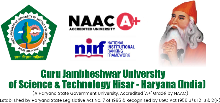 Guru Jambheshwar University of Science & Technology, Hisar - Haryana (India) - GJUS&T